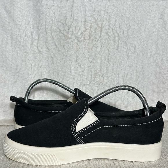 Skechers Womens Black Poppy 2.0 Canvas Casual Slip On Sneakers Shoes SZ 9.5 - Picture 7 of 11